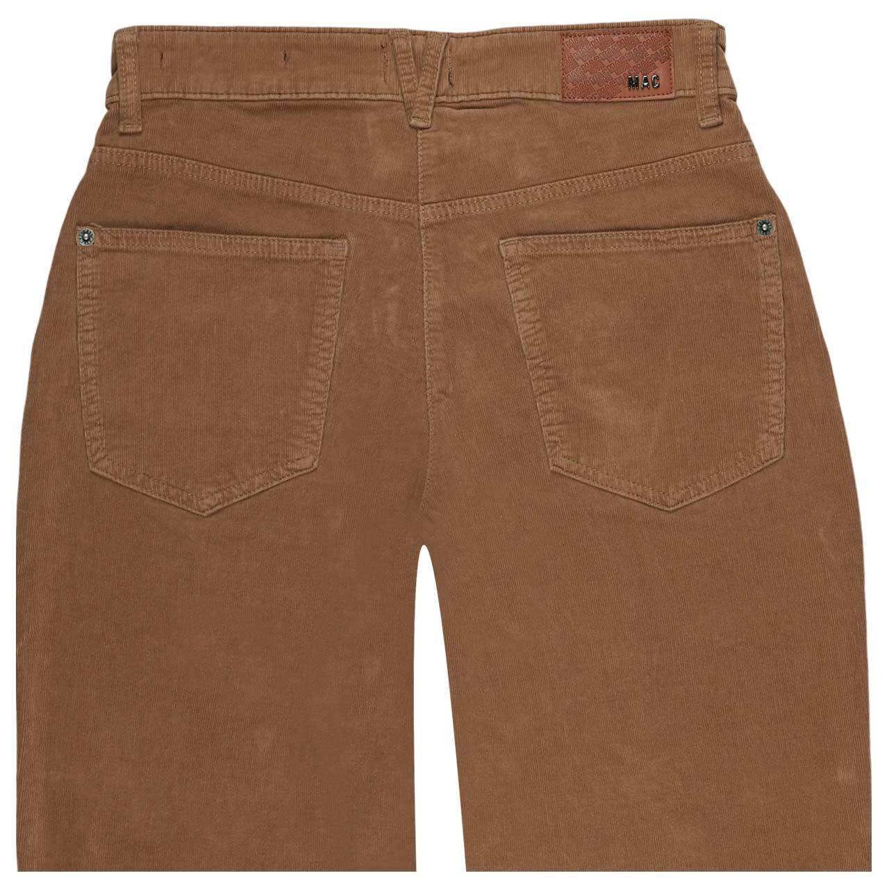 Damen 7/8 Cordhose Bobbie von MAC in Cognacbraun, detaillierte Rückansicht