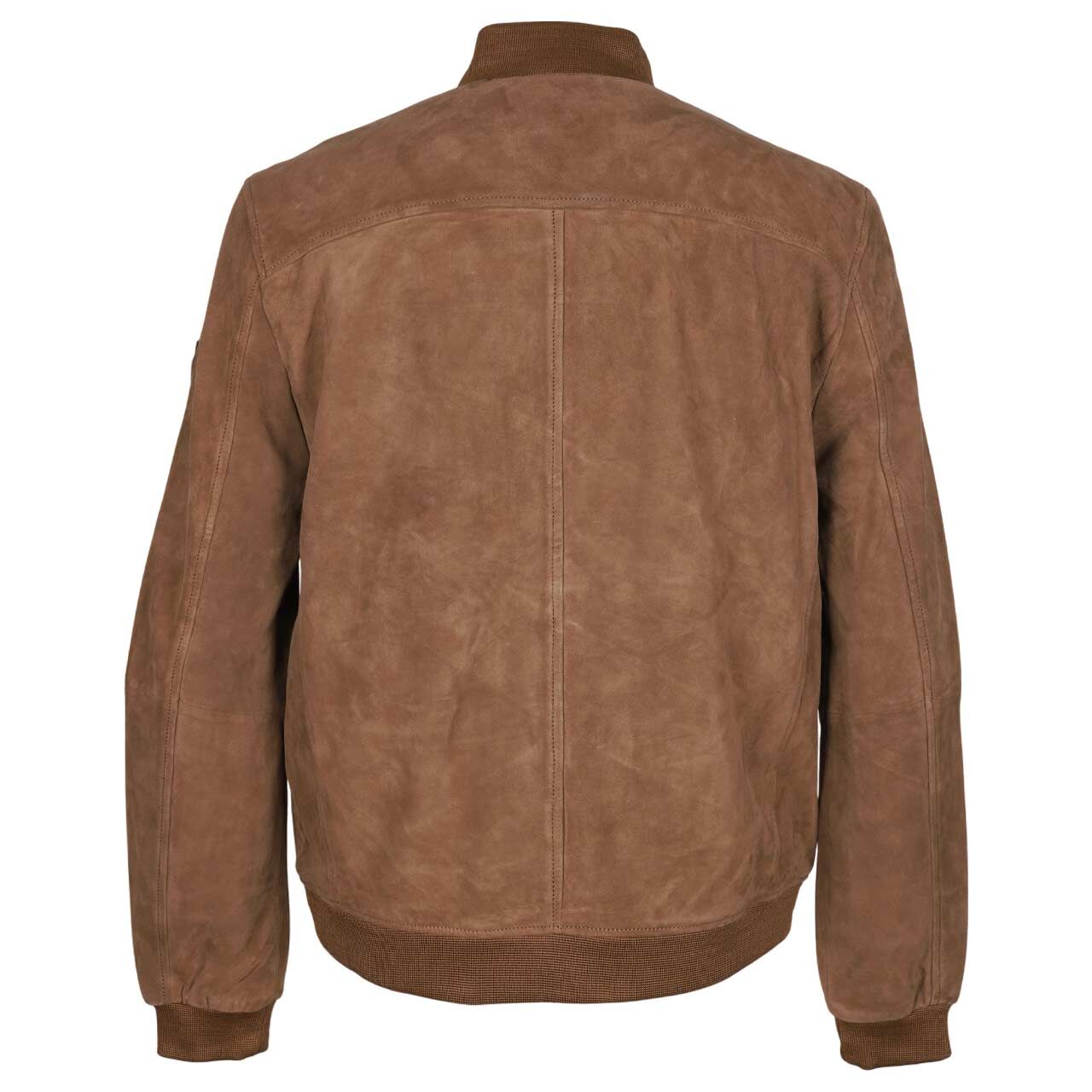 Herren Lederjacke Kolmo von Mauritius in Cognacbraun, Rückansicht