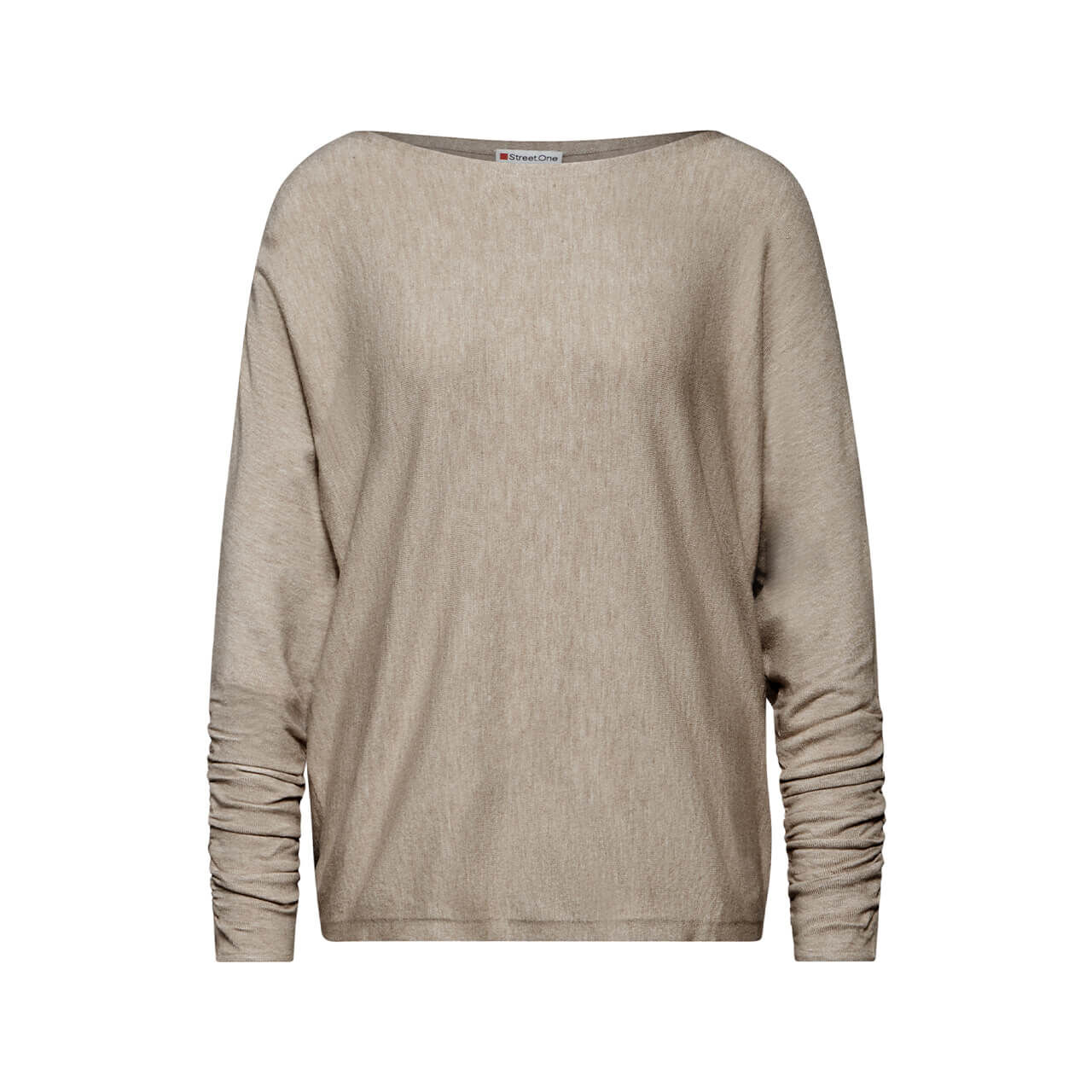 Street One Damen Pullover Dolman Sweater honey sand melange