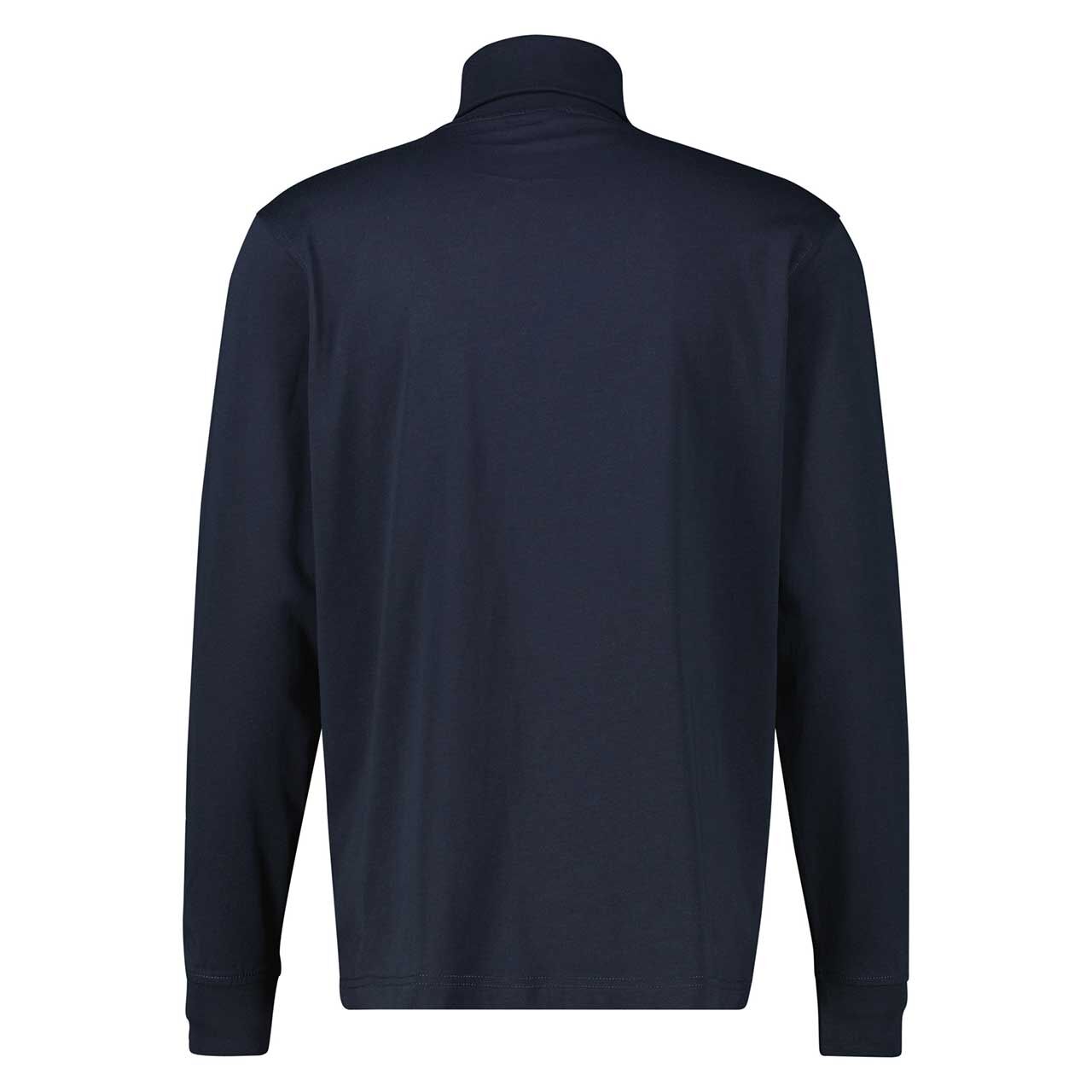 Herren Rollkragen Langarm Shirt von Lerros in Dunkelblau, Rückansicht