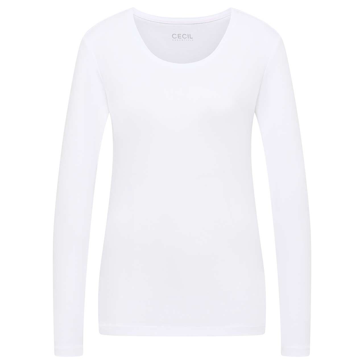 Cecil Damen Langarm Shirt Pia white
