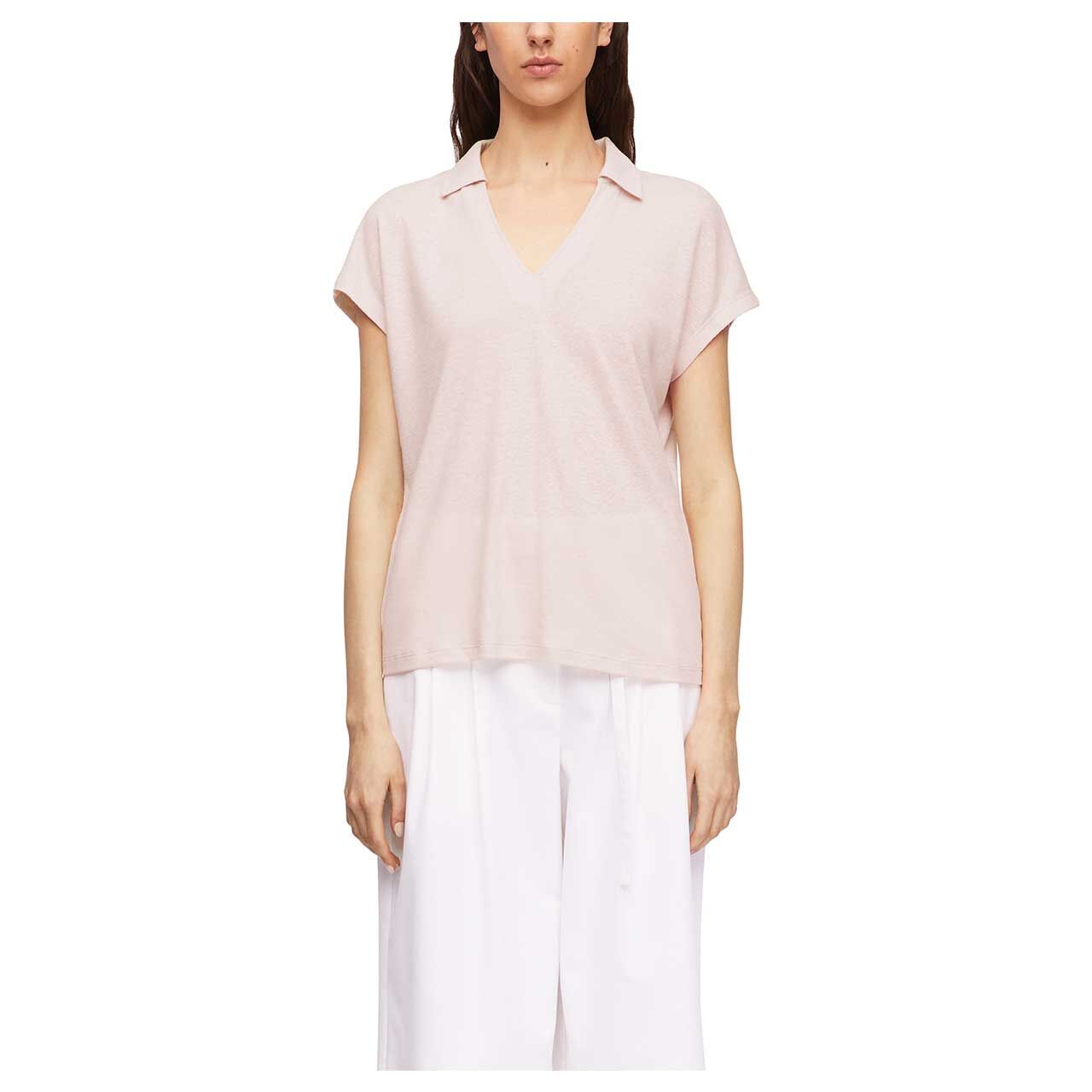 Damen T-Shirt von Comma in Beige, Vorderansicht am Model