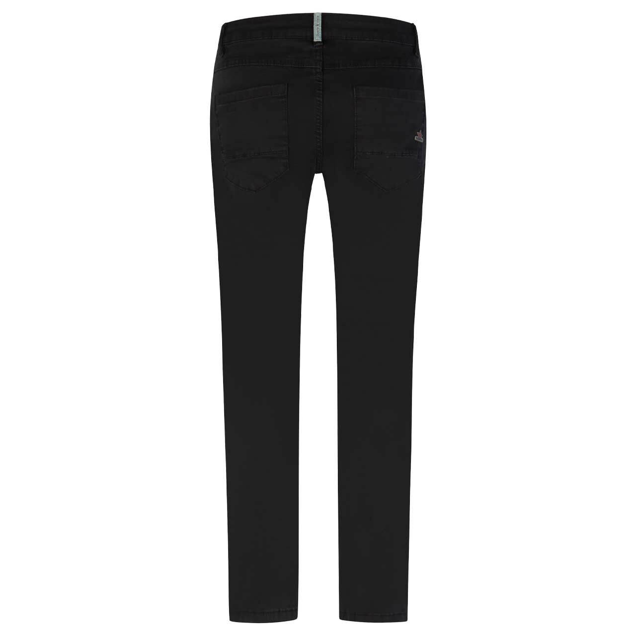 Damen Ankle Baumwollhose Anna C Straight Cropped Stretch Twill von Buena Vista in Schwarz, Vorderansicht