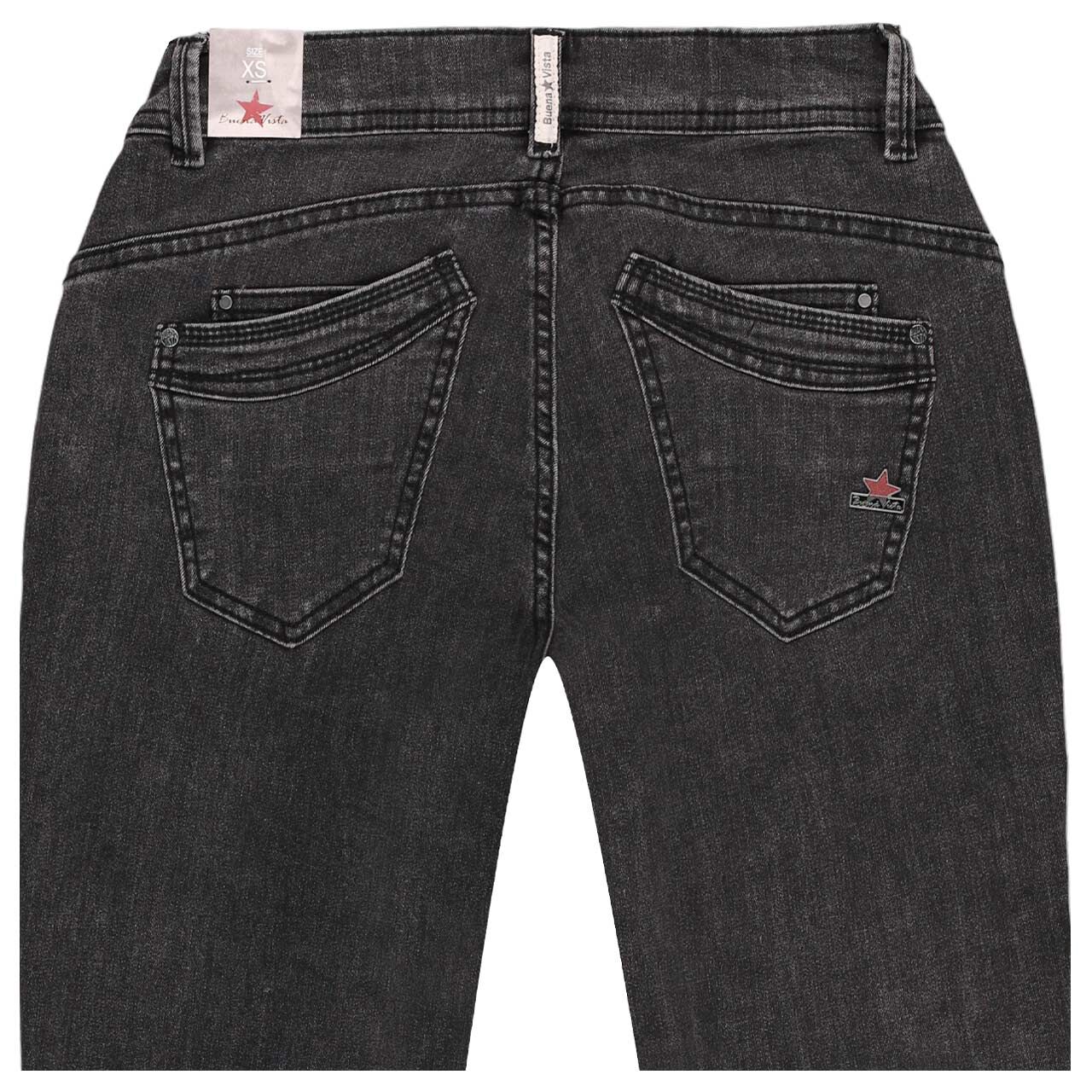 Damenjeans Malibu CC Stretch Denim von Buena Vista in Dunkelgrau angewaschen, detaillierte Rückansicht