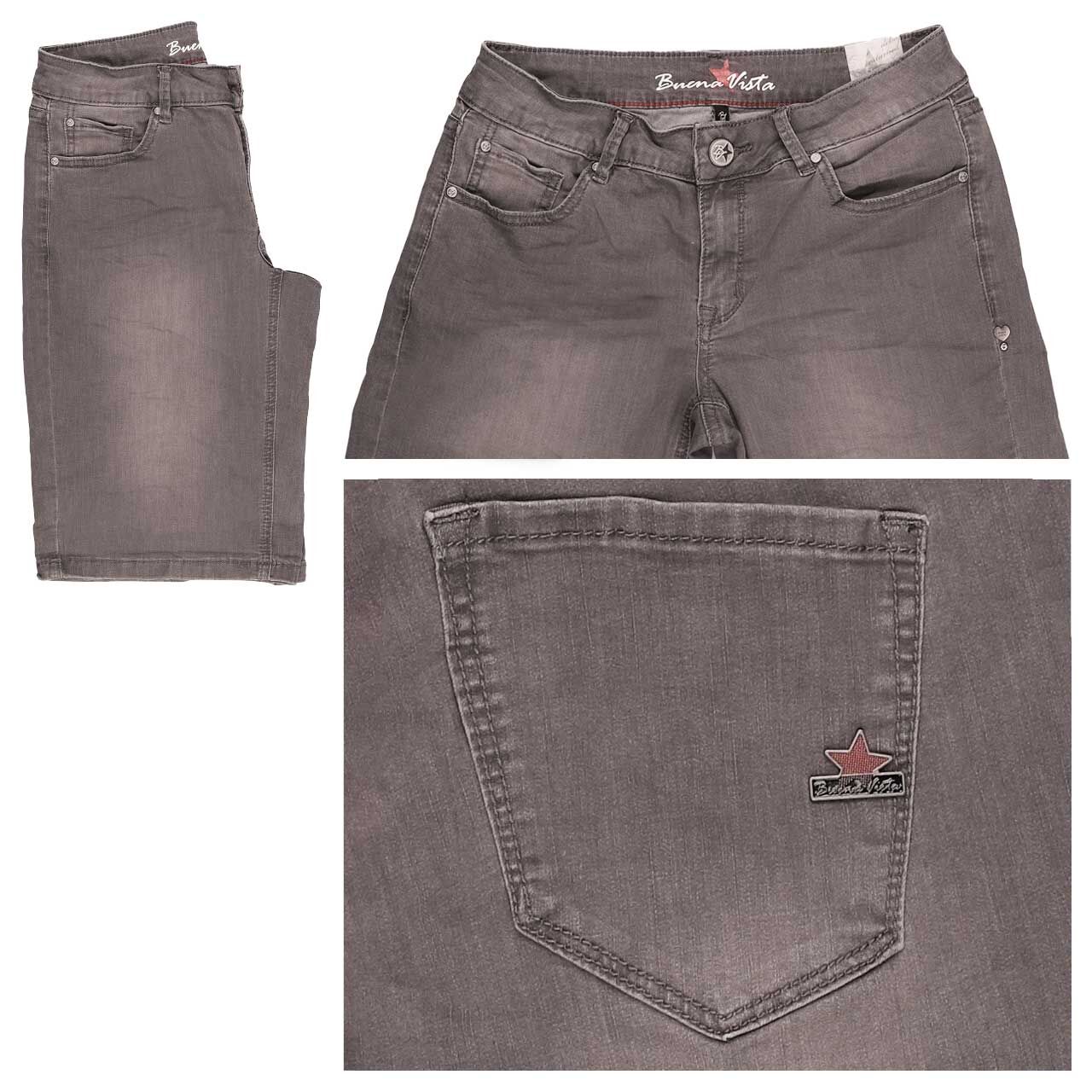 Buena Vista Italy-Short Stretch Denim Jeans grey denim Buena Vista Italy-Short Stretch Denim Jeans grey denim