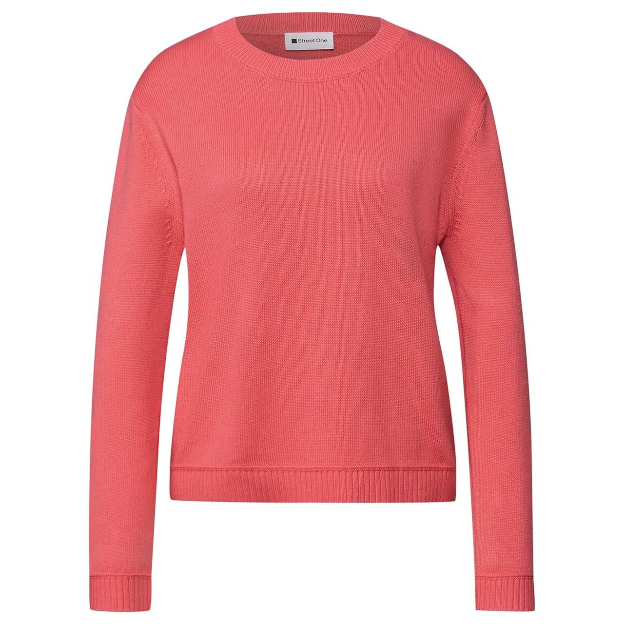 Street One Damen Pullover Round Neck striking coral
