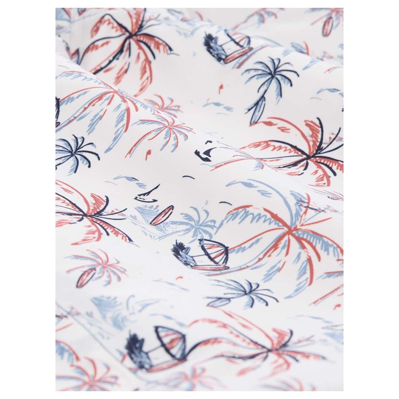 Herren Printed Swim Shorts von Tom Tailor in Weiß mit Print, Detailansicht