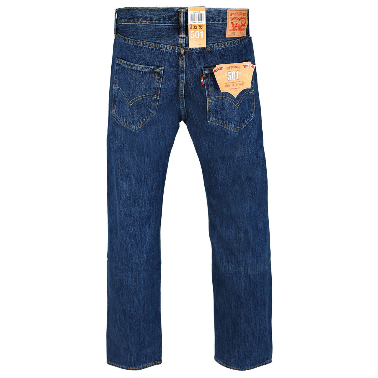 levis-jeans-stoneblue-114-hinten Herren Jeans 501® von Levi's® in Blau, Rückansicht