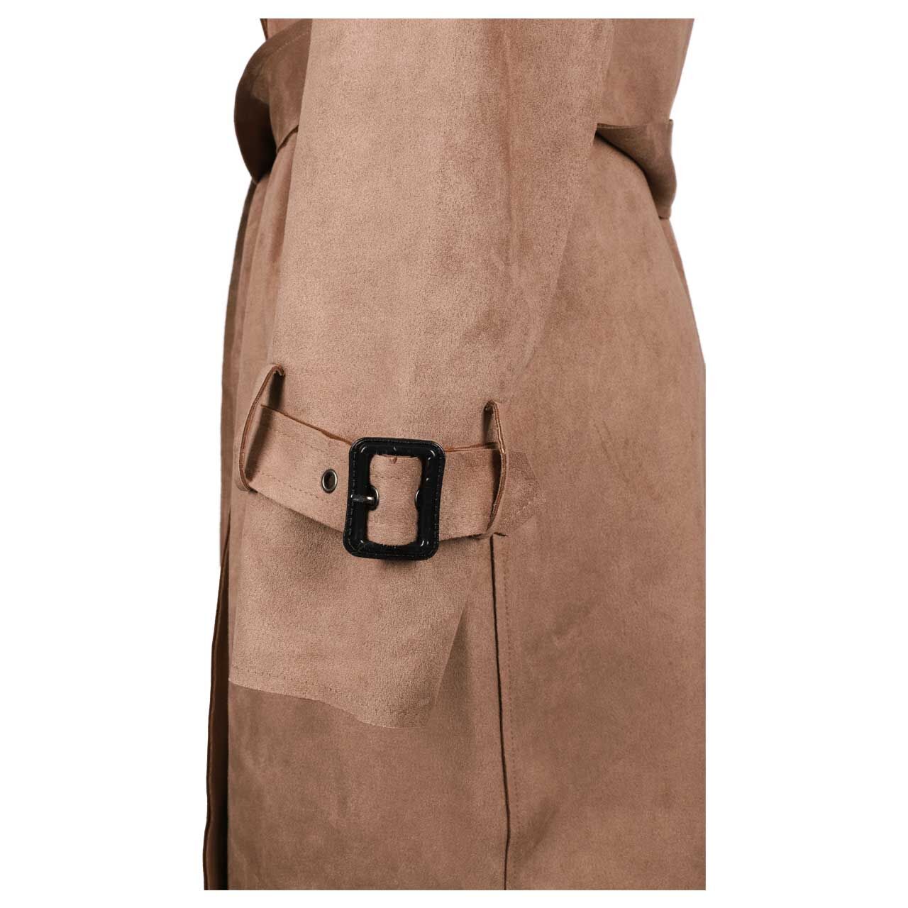 Mauritius Damen Velours Mantel Joseta taupe
