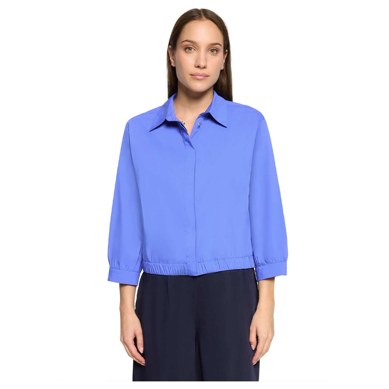 Damen 3/4 Arm Hemdjacke von Betty Barclay in Royalblau, Vorderansicht am Model