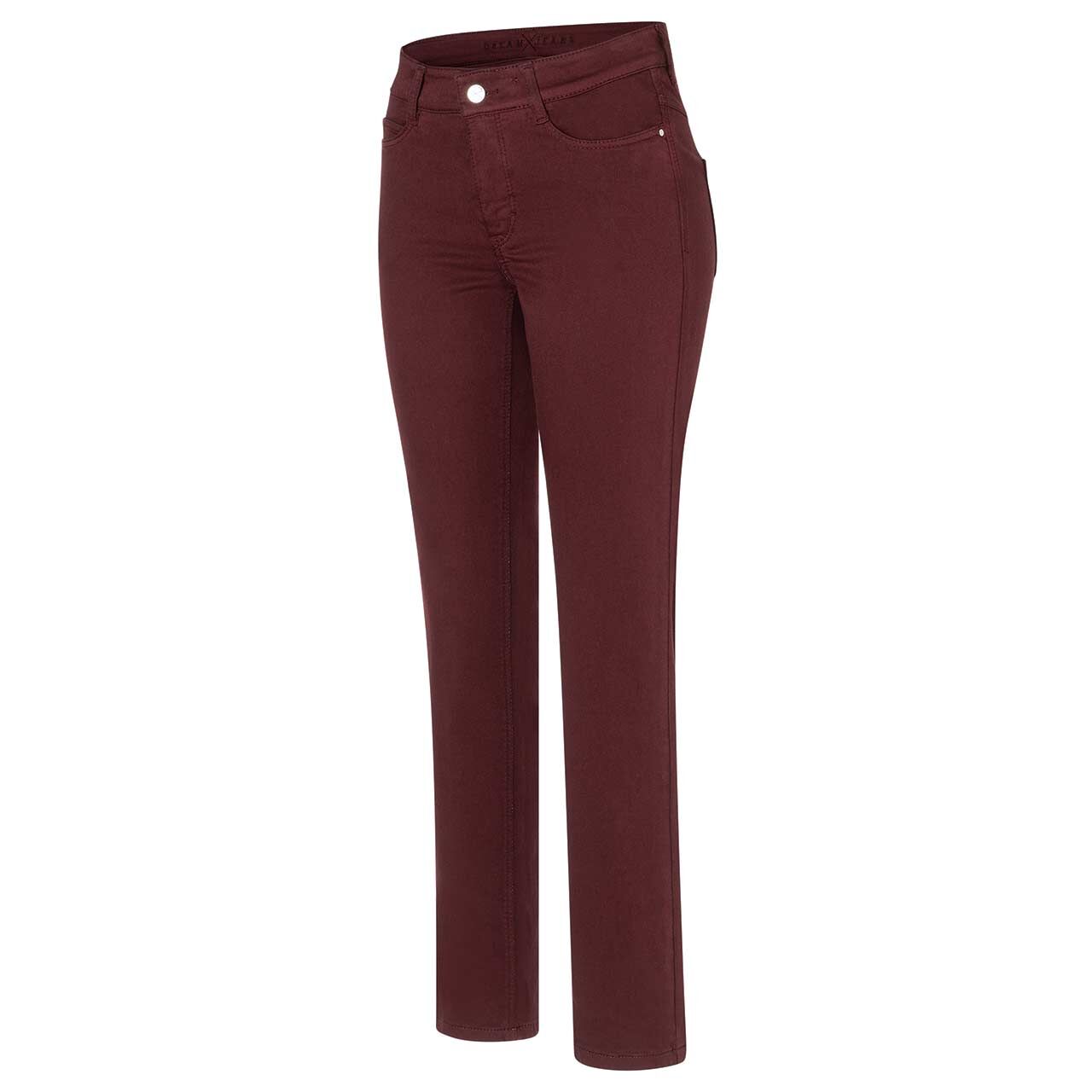Stretch Damenjeans Dream von MAC in Burgunderrot, Seitenansicht