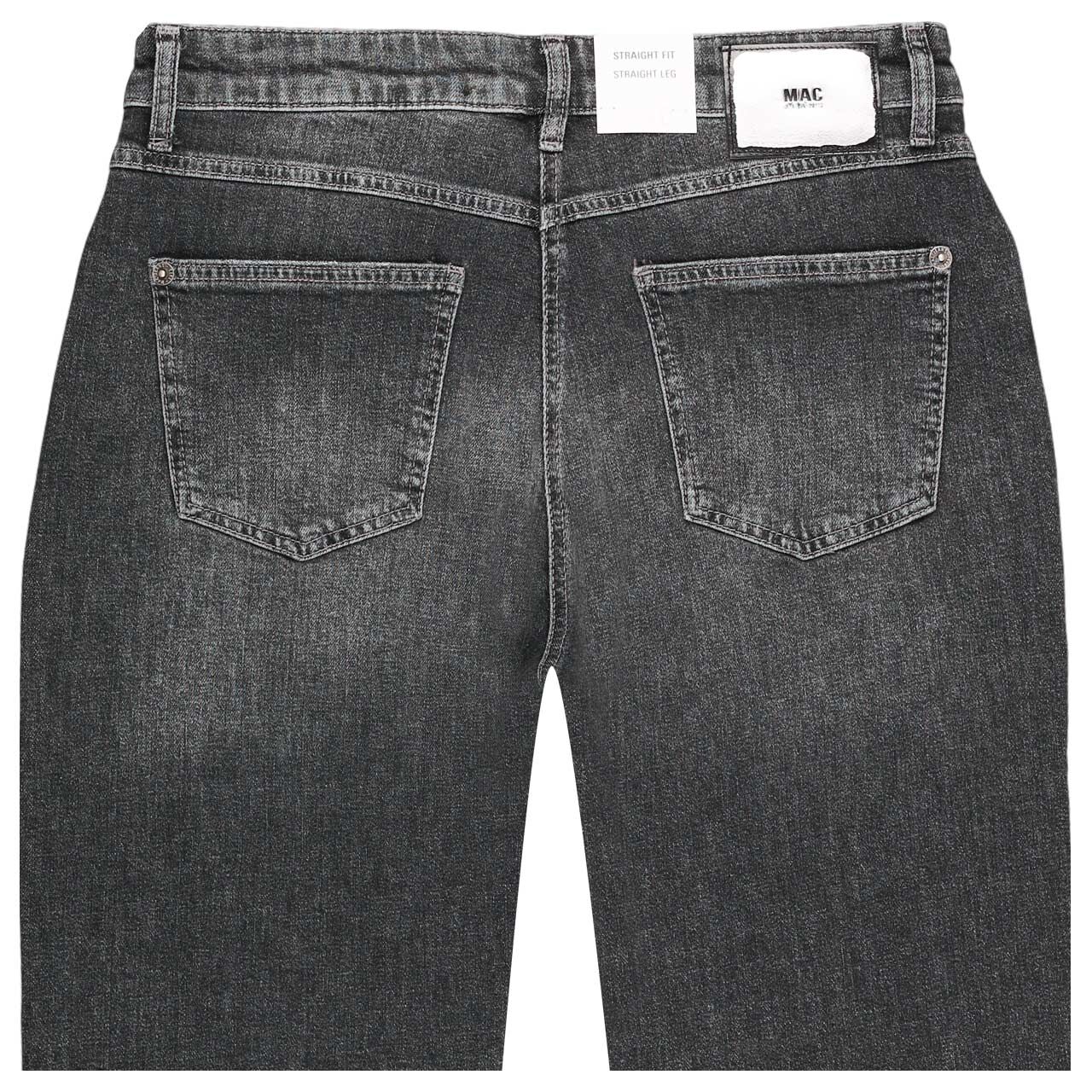 Damenjeans Straight von MAC in Grau verwaschen, detaillierte Rückansicht