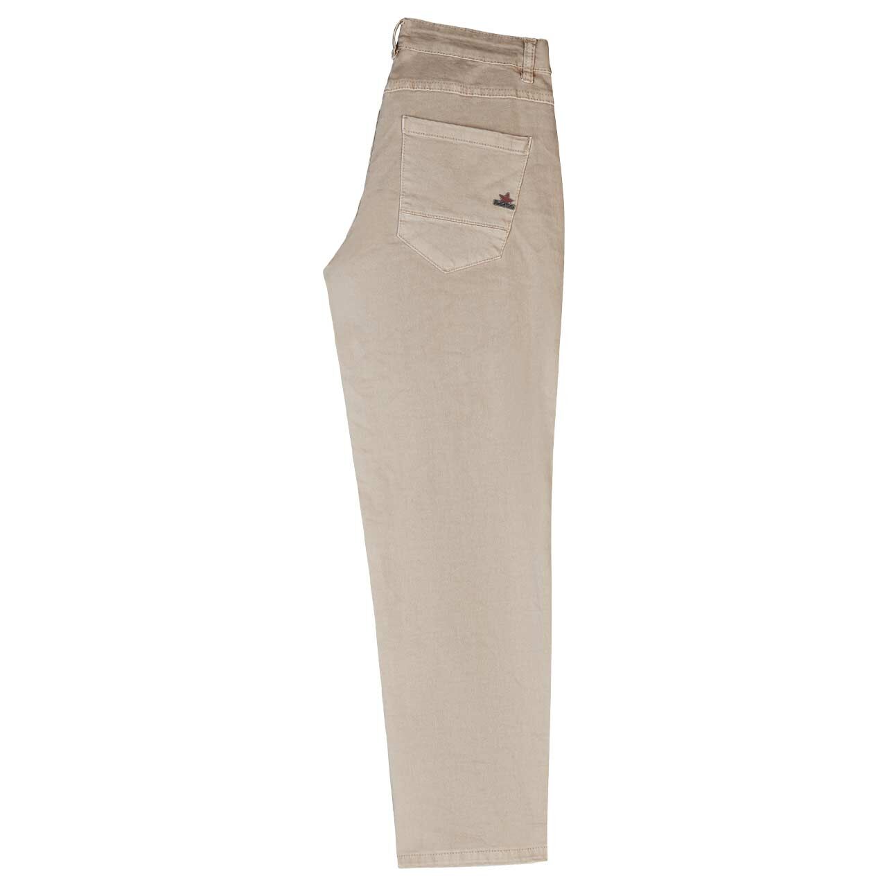 Damen Baumwollhose Anna C 7/8 Straight Stretch Twill von Buena Vista in Beige, Seitenansicht