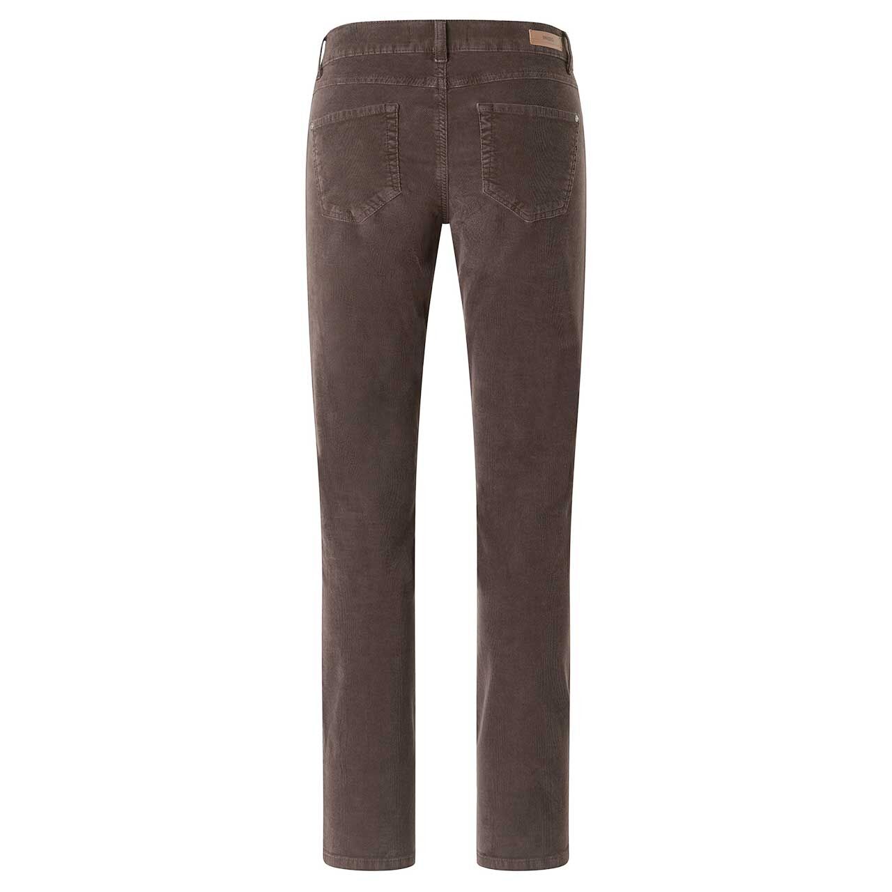 Stretch Damen Cordhose Cici von Angels in Dunkelbraun, Rückansicht