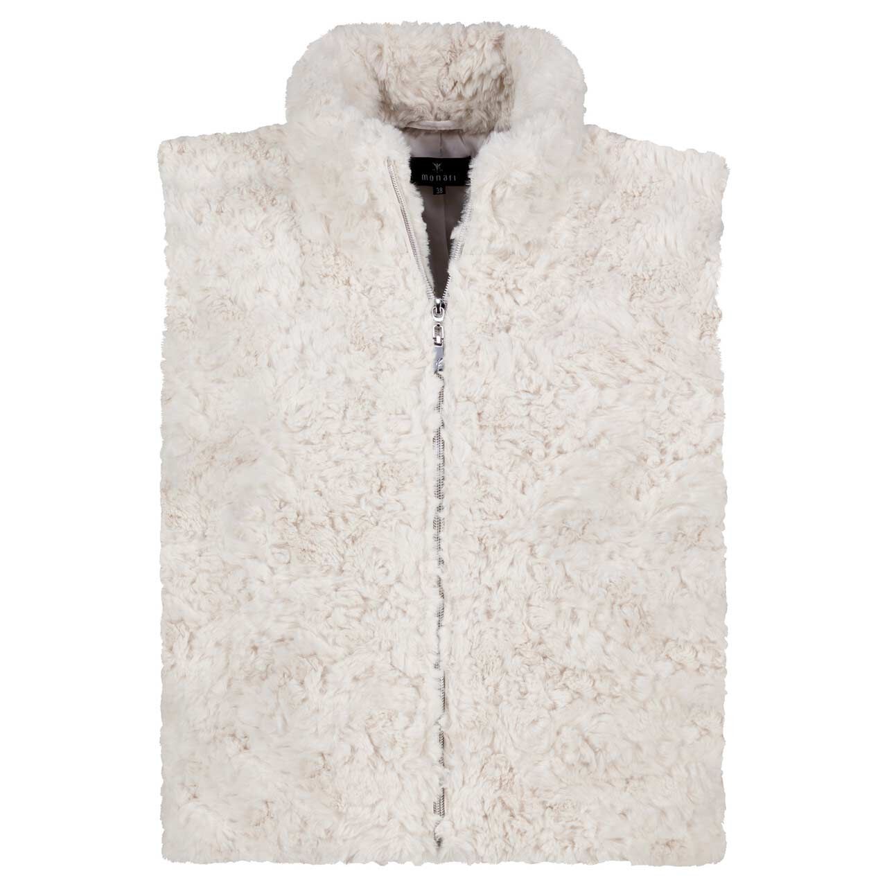 Monari Damen Teddy Weste pearly