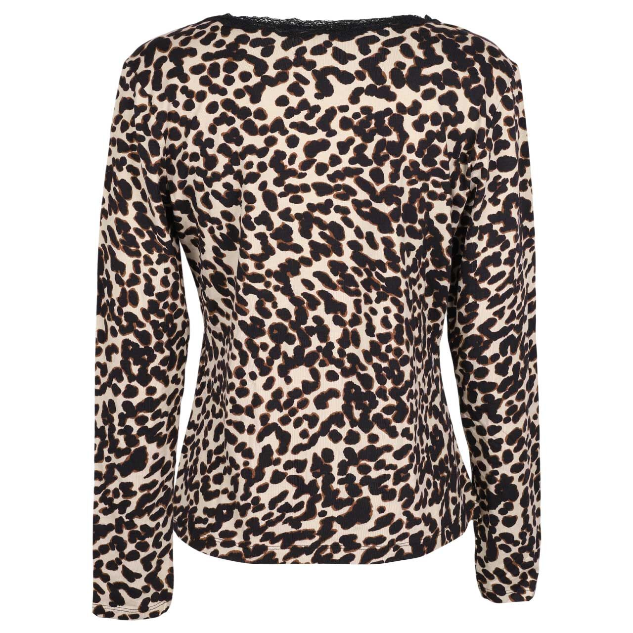 Damen Langarm Shirt With Lace von Street One Studio in Schwarz mit Print mit der Farbnummer 30001, Rückansicht