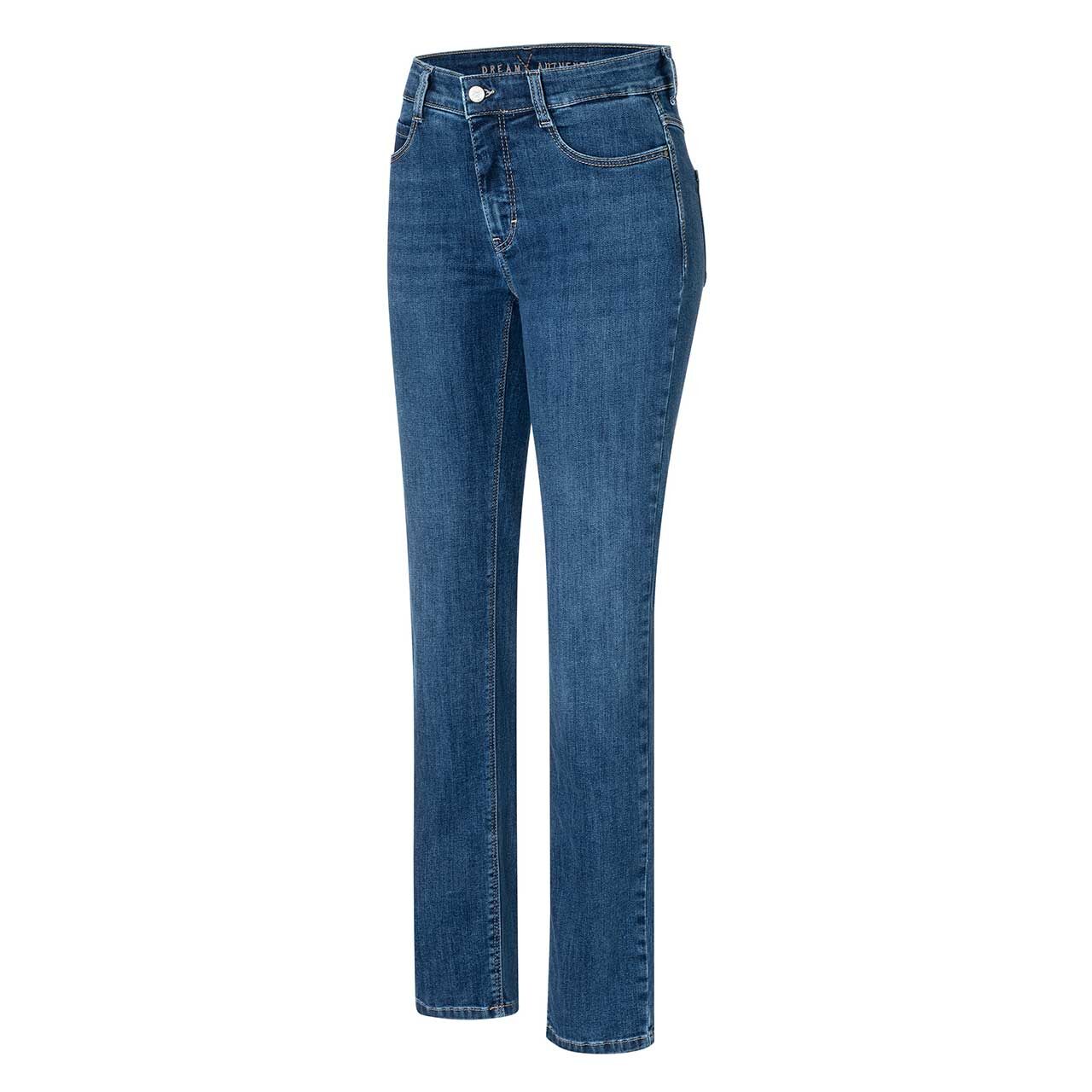 Damenjeans Dream von MAC in Dunkelblau angewaschen, Seitenansicht