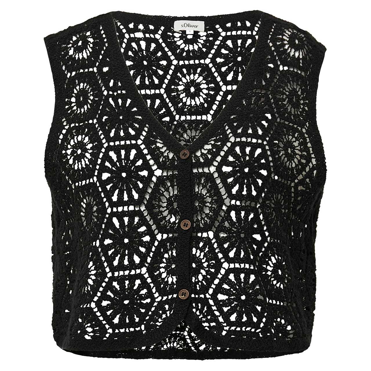 s.Oliver Damen Strickweste black