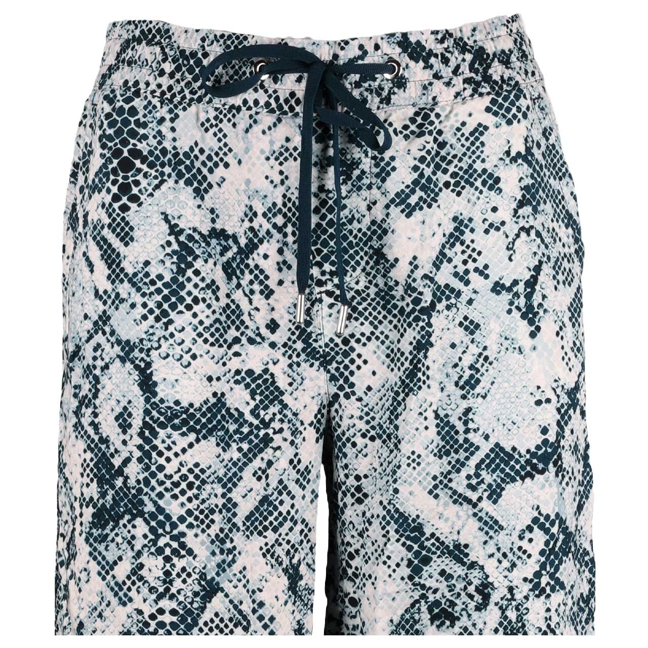 Damen 7/8 Hose Emee Wide Leg von Street One in Blau mit Print, Detailansicht von vorne