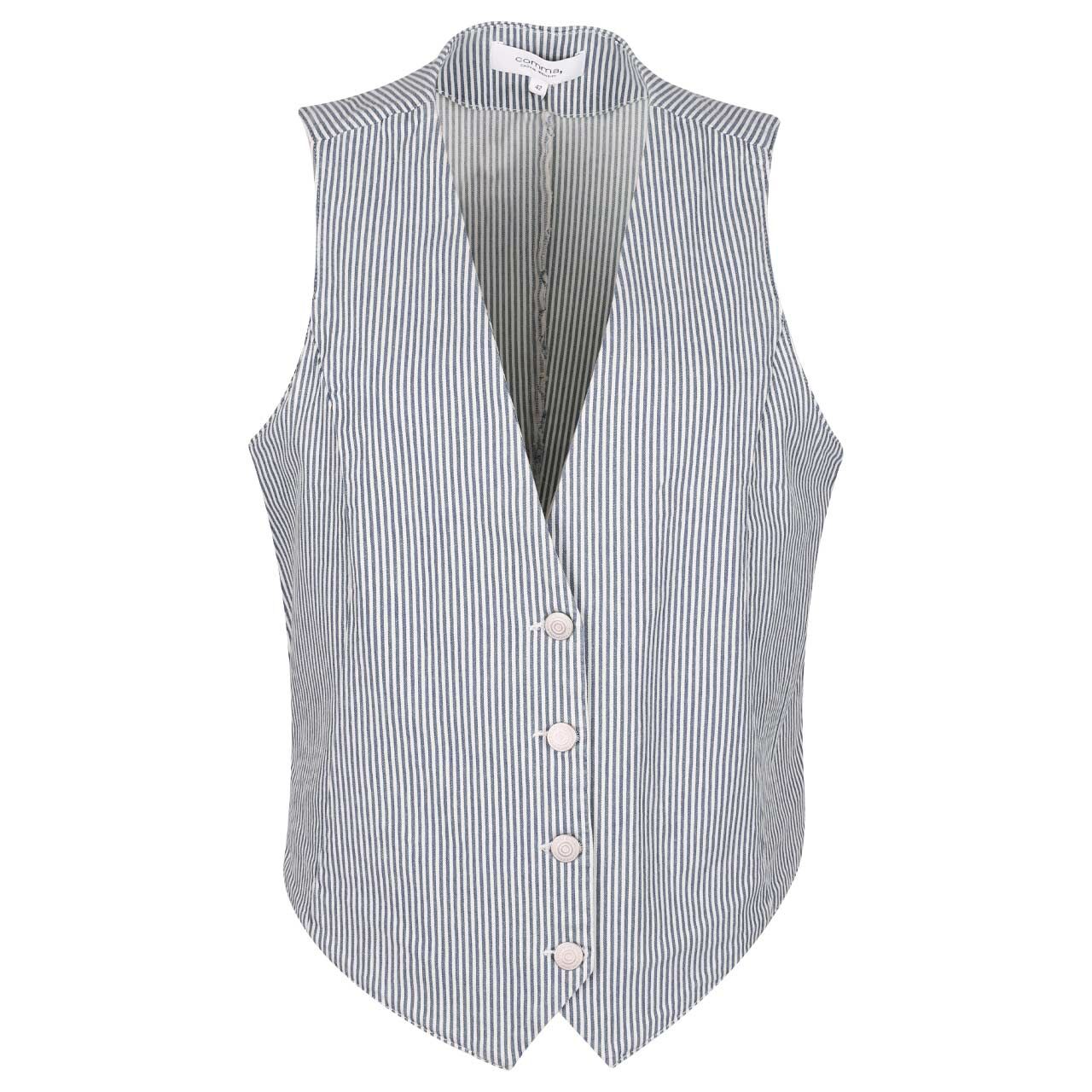 Comma Damen Weste denim stripe smokey blue