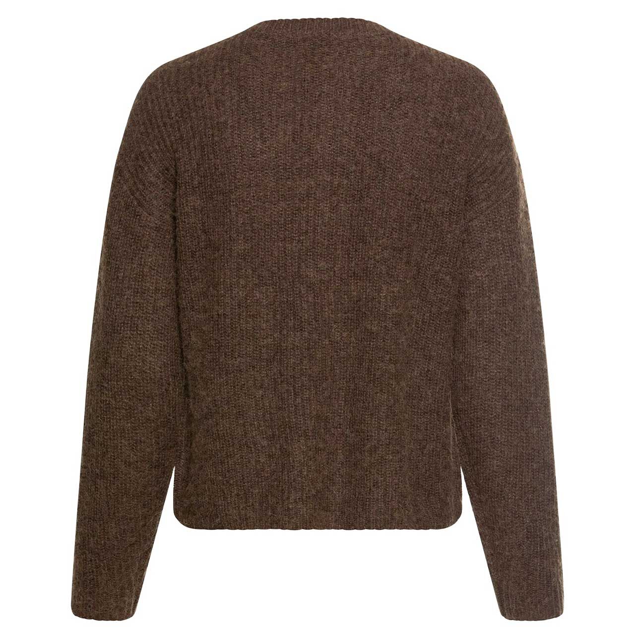 Damen Strickjacke von Camel active in Dunkelbraun, Rückansicht