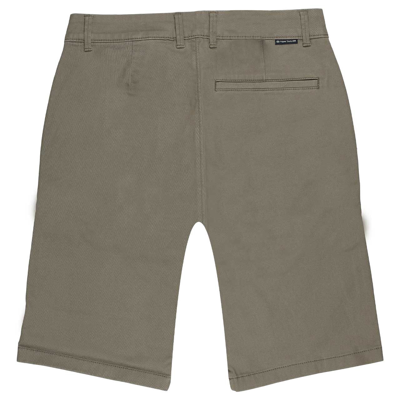 Herren Chino Baumwoll Bermuda von Tom Tailor in Olivgrün, Rückansicht