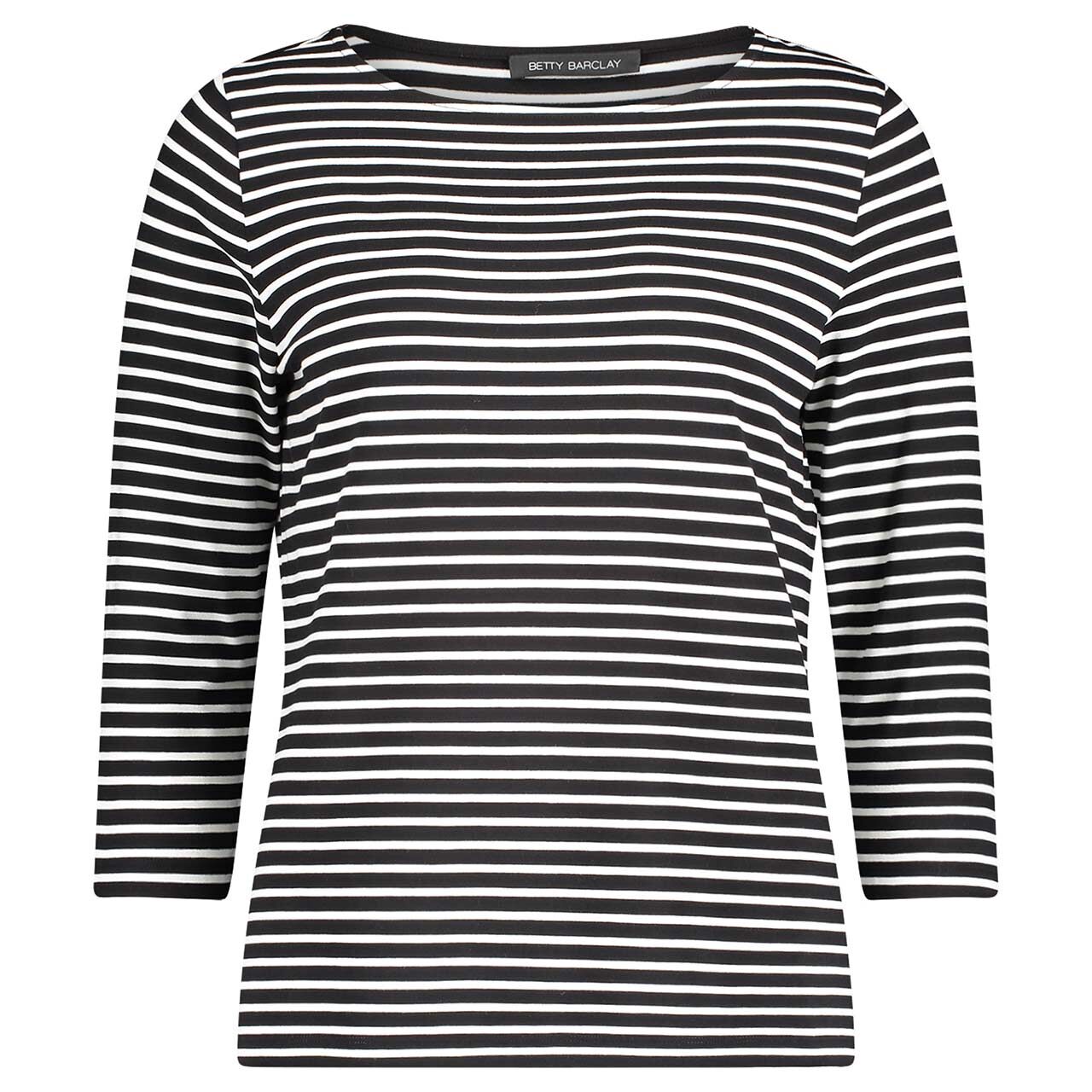 Betty Barclay 3/4 Arm Shirt black white striped