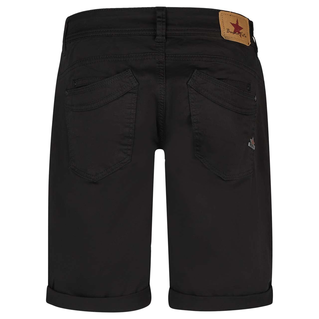 Stretch Twill Baumwollhose Malibu-Short von Buena Vista in Schwarz, Rückansicht