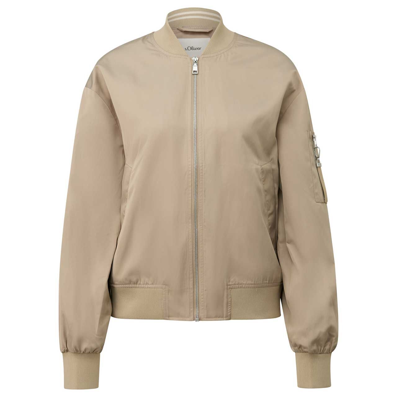 s.Oliver Damen Jacke Bomber Jacket dark beige