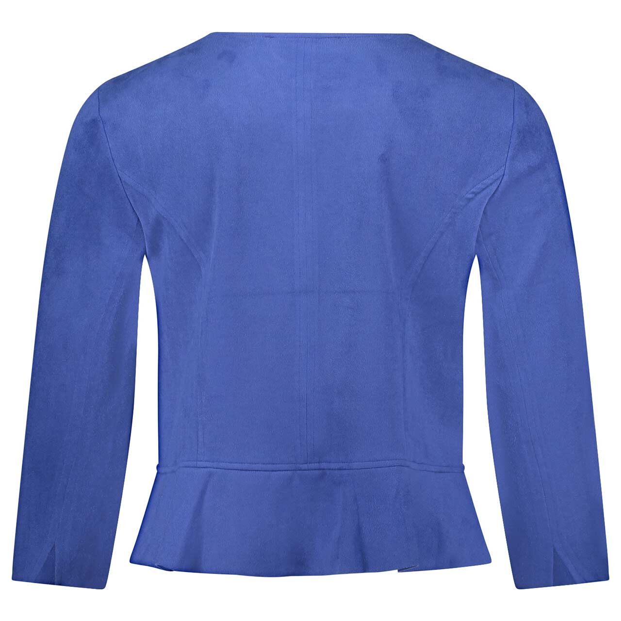 Damen 3/4 Arm Velours Jacke von Betty Barclay in Royalblau, Rückansicht