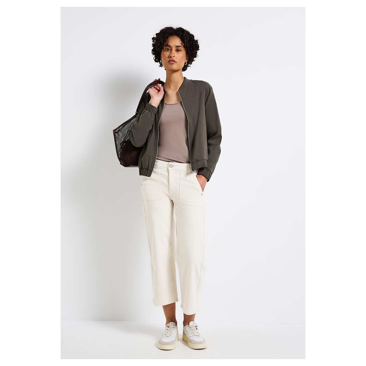 Street One Damen Jacke Blouson Solid nomad brown