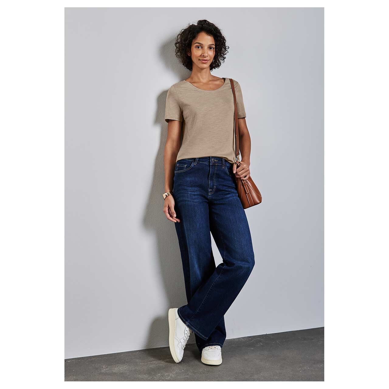 Street One Damen T-Shirt Gerda safari beige