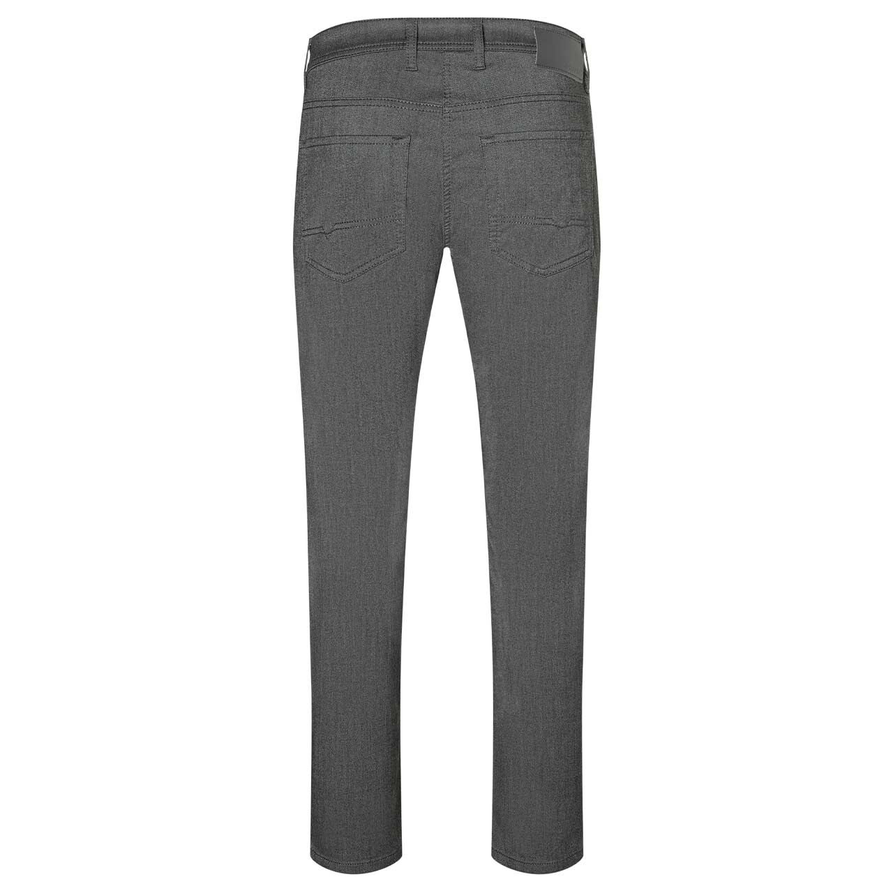 Stretch Herren Hose Arne von MAC in Grau mit Print, Rückansicht