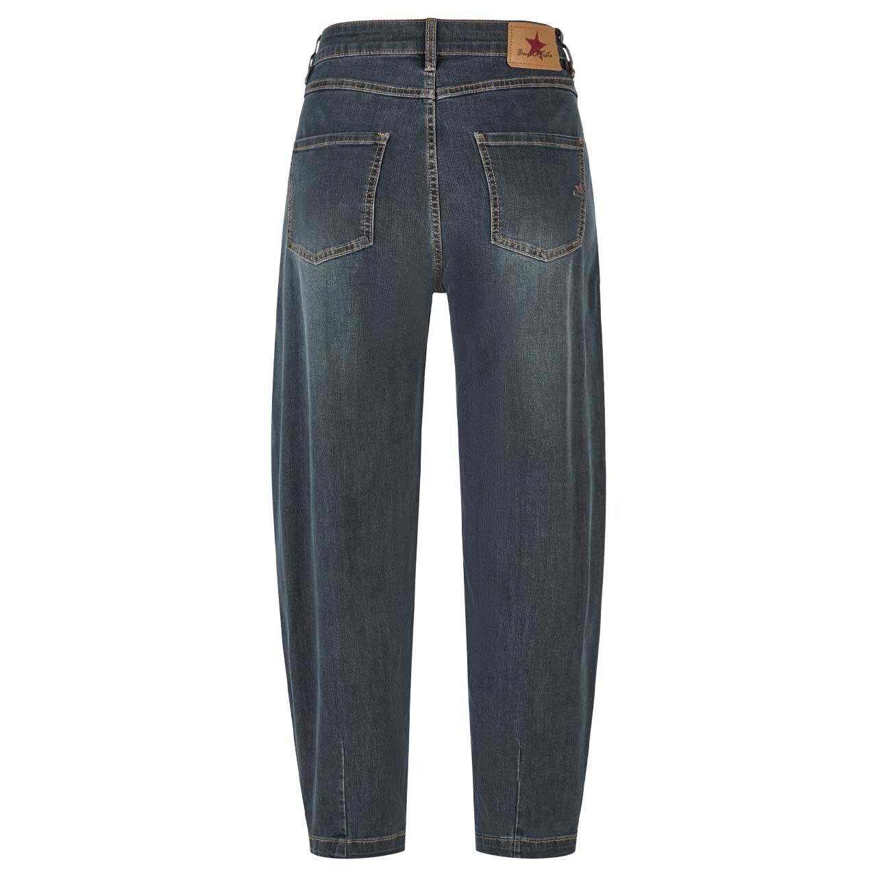 Damen 7/8 Jeans Ballon von Buena Vista in Grau angewaschen, Rückansicht