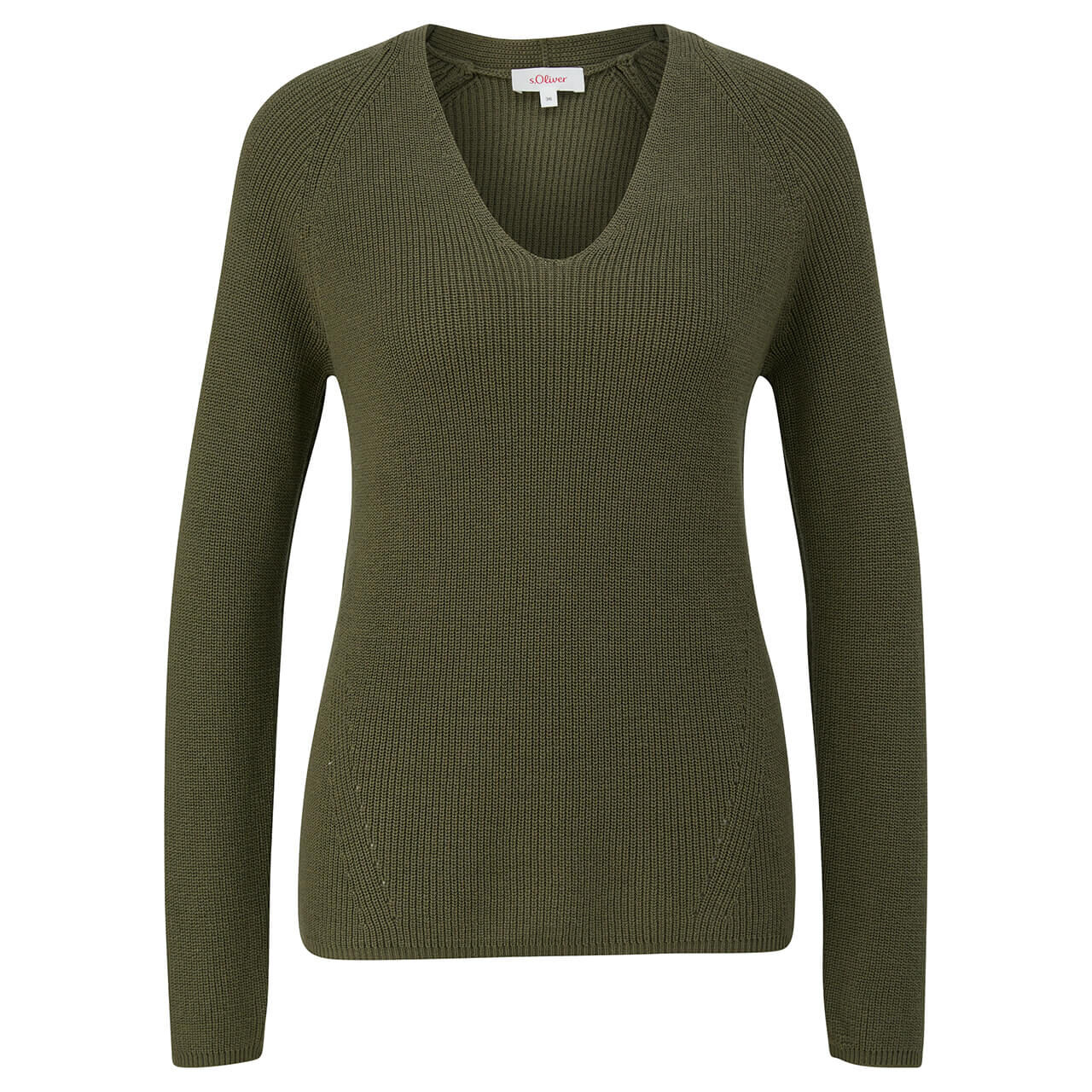 s.Oliver Damen Pullover olive green