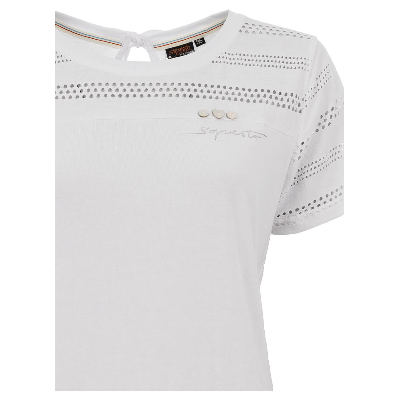 Soquesto T-Shirt für Damen in Weiß, FarbNr.: 5000