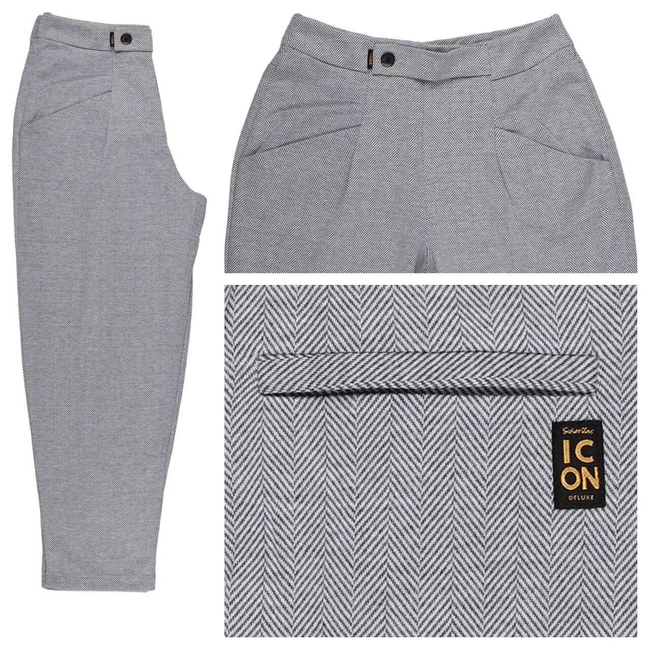 Senoritas ICON Heartbreaker 7/8 Hose grey herringbone