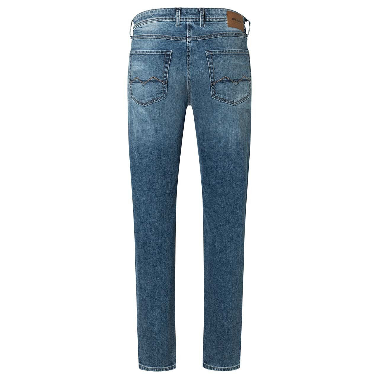 Stretch Herrenjeans Arne von MAC in Blau verwaschen, Rückansicht
