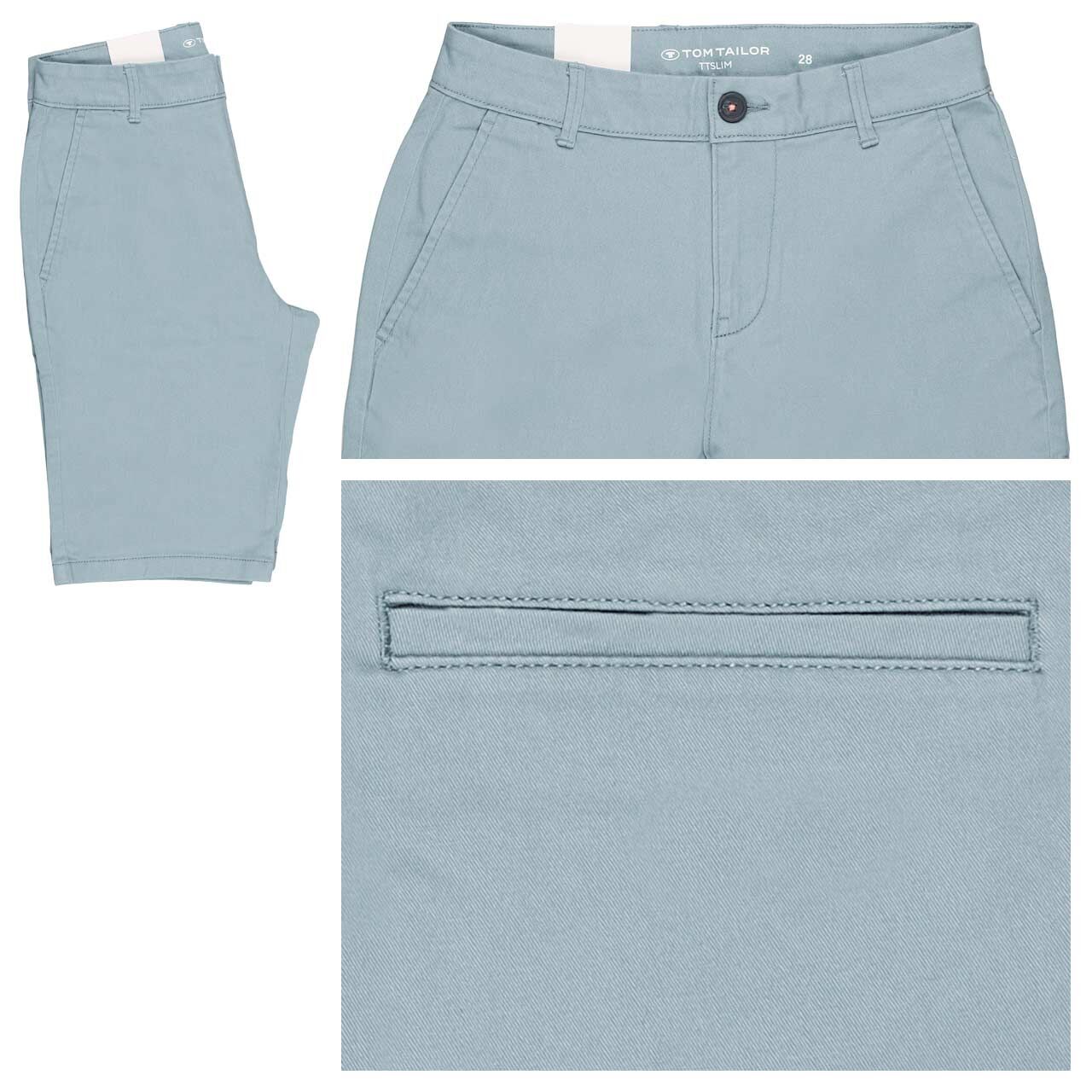 Tom Tailor Chino Baumwoll Bermuda grey mint Tom Tailor Chino Baumwoll Bermuda grey mint