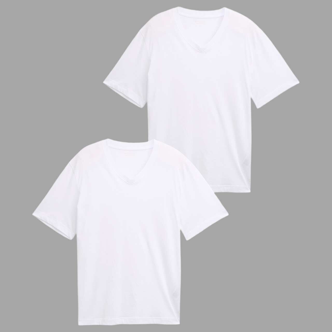 Tom Tailor Herren T-Shirts clear white