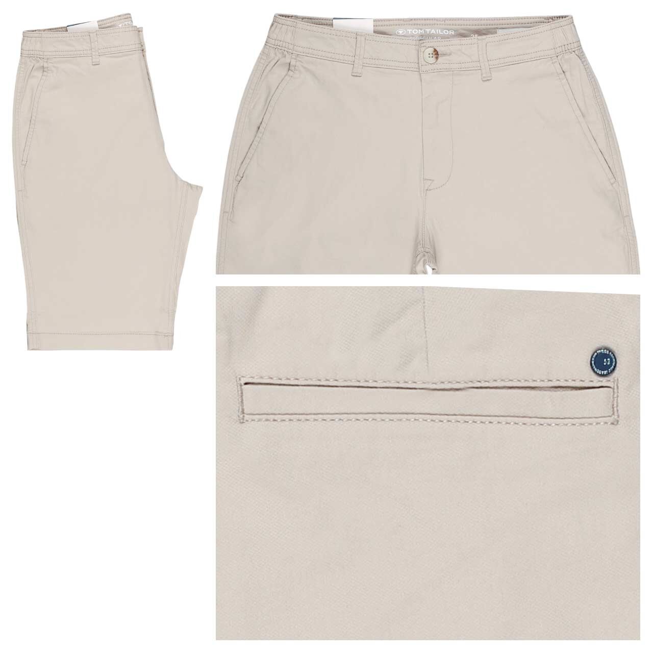 Tom Tailor Chino Baumwoll Bermuda cashew beige diamond structure