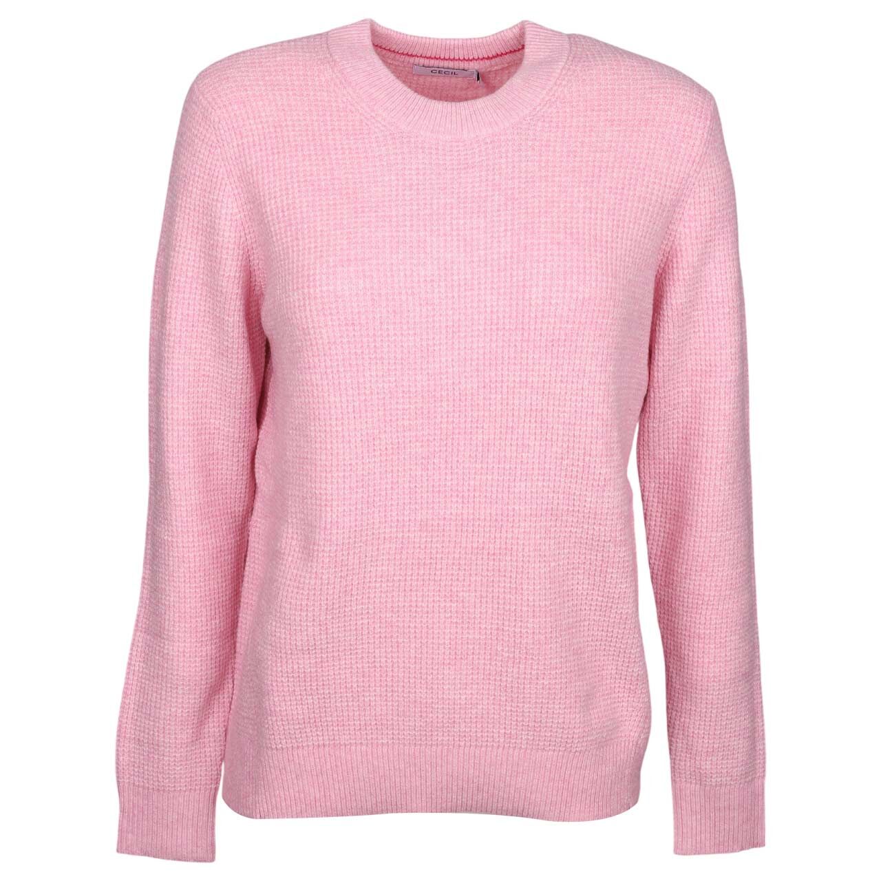 Cecil Damen Pullover Structured Cosy Sweater mellow rose melange