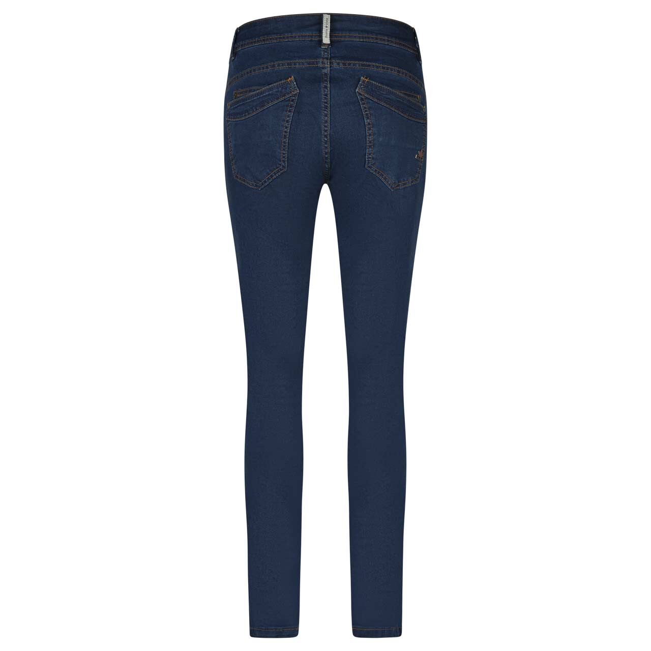 Damen Ankle Jeans Malibu-Zip High Cropped Cozy Denim von Buena Vista in Dunkelblau, Rückansicht
