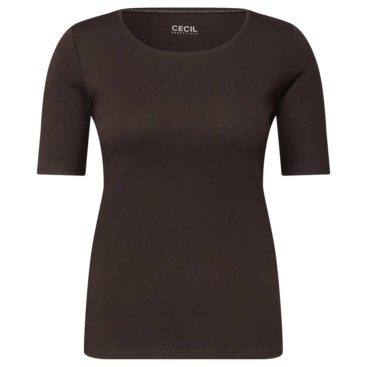 Cecil Damen T-Shirt Lena truffle brown