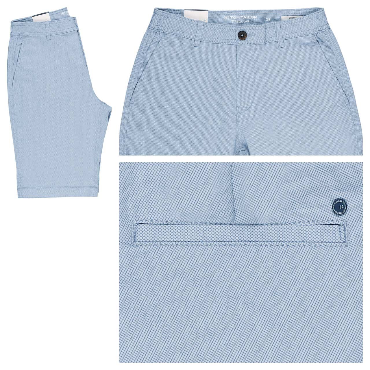 Tom Tailor Chino Baumwoll Bermuda light blue diamond strucuture Tom Tailor Chino Baumwoll Bermuda light blue diamond strucuture
