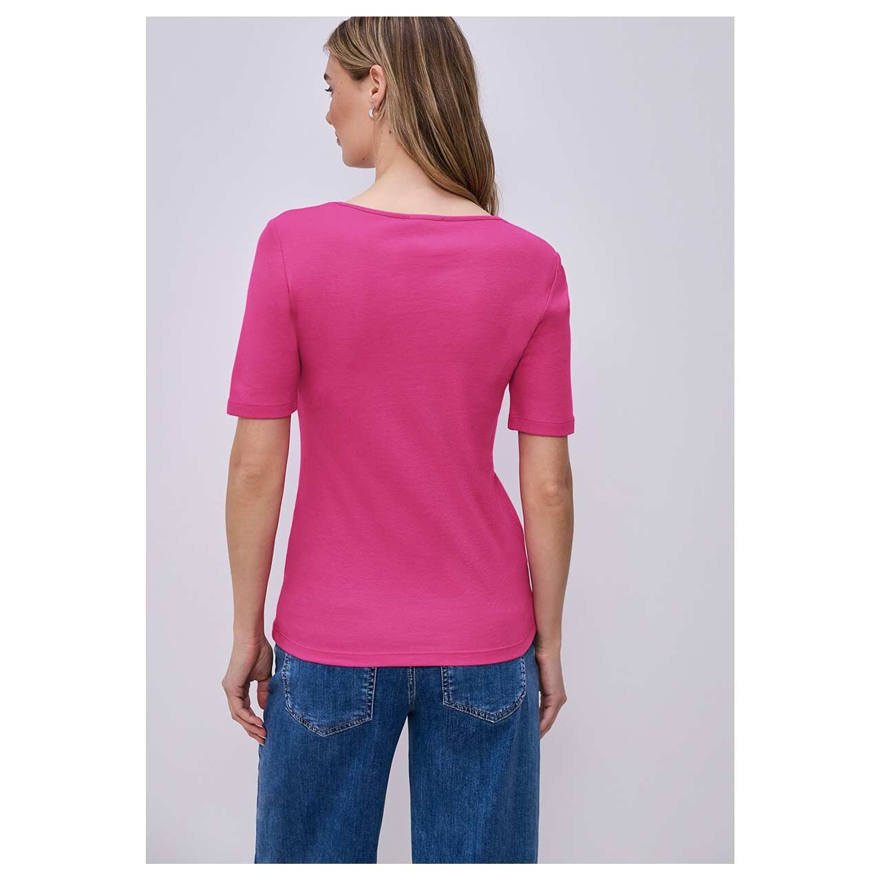 Damen T-Shirt Ada von Street One in Pink, Rückansicht am Model