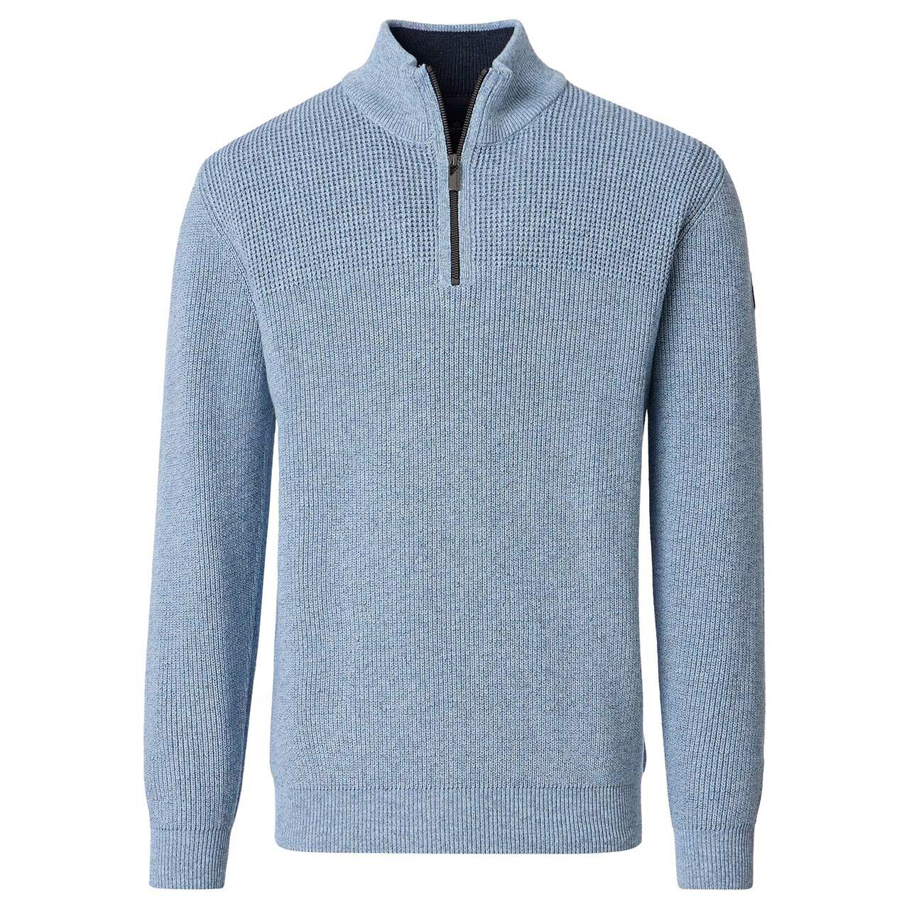 Casa Moda Herren Pullover Troyer bright blue