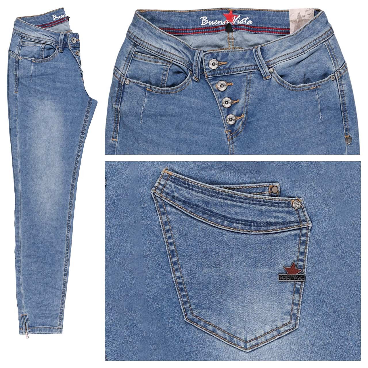 Buena Vista Malibu V 7/8 Cozy Denim Jeans light blue