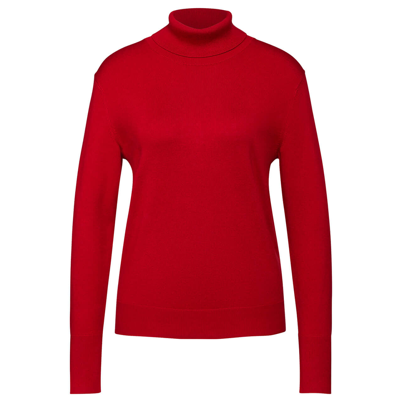 Street One Damen Rollkragen Pullover Basic intense red