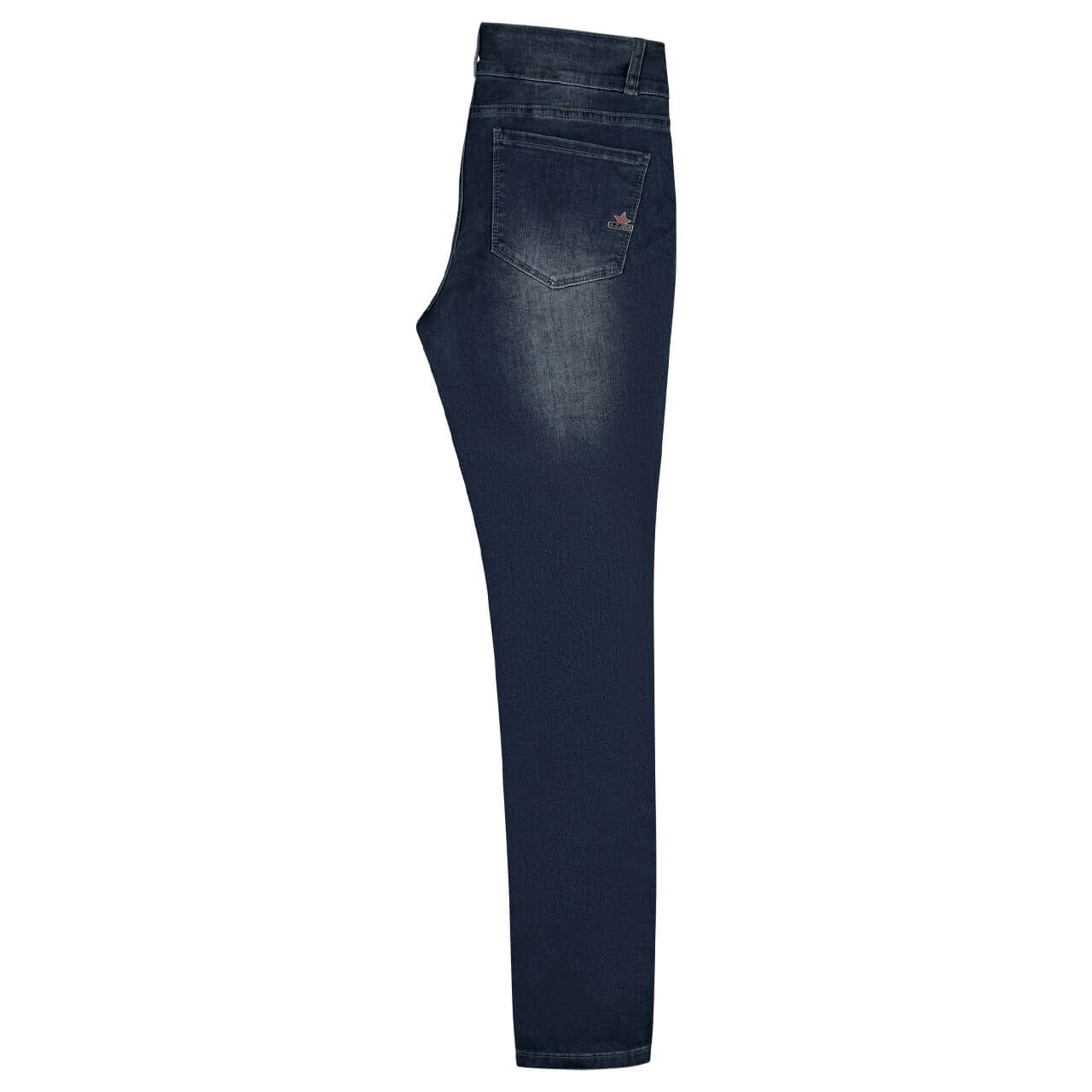 Damenjeans Tummyless Stretch Denim von Buena Vista in Dunkelblau angewaschen, Rückansicht